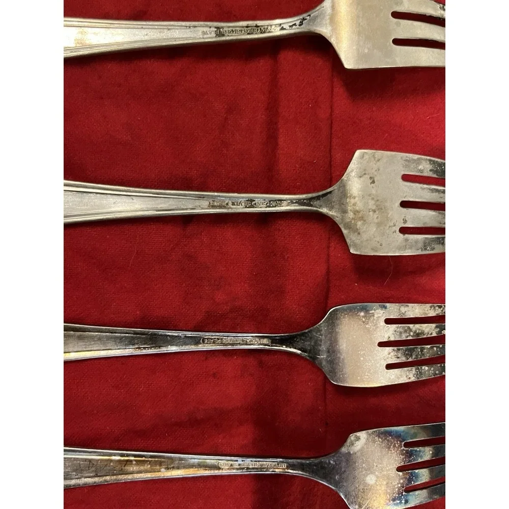 Antique Vintage Silverplate Flatware 16 Lot Oneida Rogers 1800s 1900s With Case